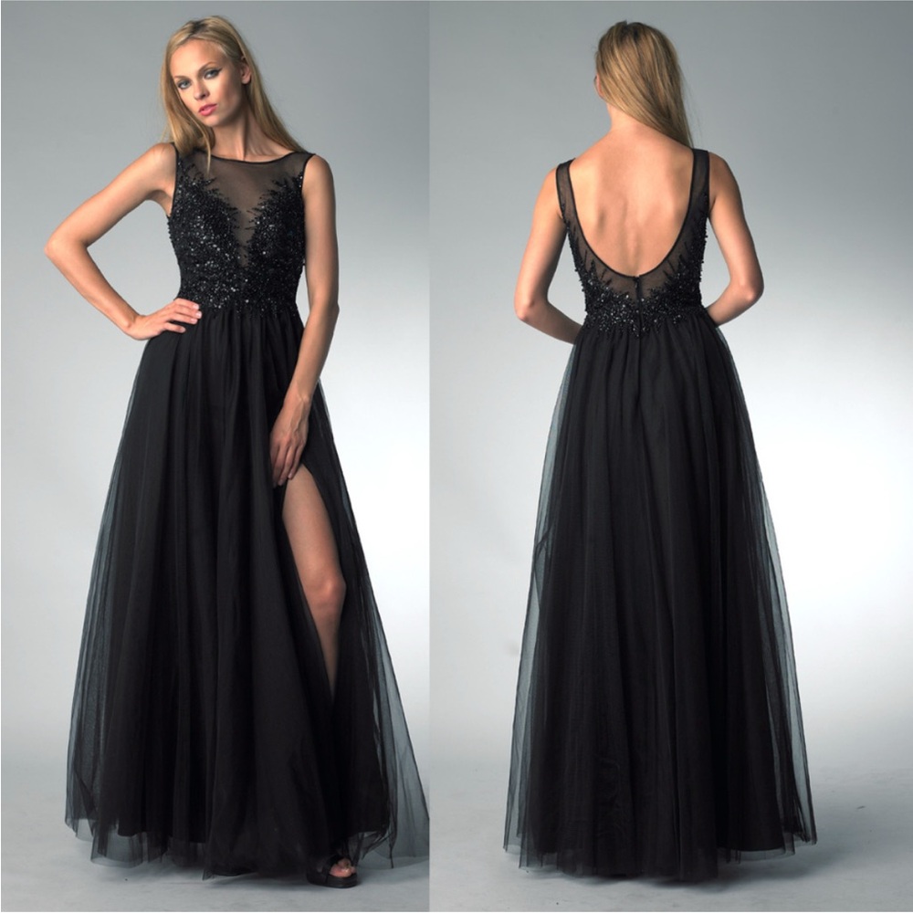 Basix Black Label Sleeveless Sequin Gown NWT